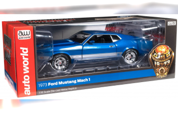 FORD Mustang Mach 1 (1973), blue metallic/silver