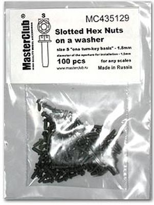 Корончатая гайка с шайбой (1,8 мм; установочное отверстие 1,5 мм)