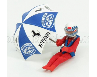 FIGURES Didier Pironi For Ferrari 126c2 F1 With Umbrella, Red