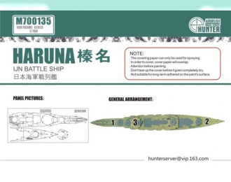 Маска окрасочная IJN BATTLESHIP HARUNA(for fujimi 42013)