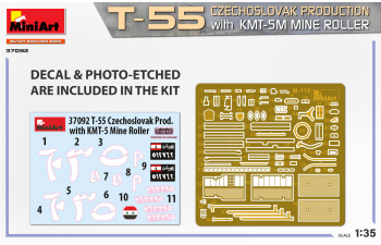 Сборная модель Танк Т-55А чехословацкого производства с КМТ-5М
