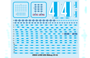 Сборная модель тяжёлый американский авианосец Midway CV-41 1945