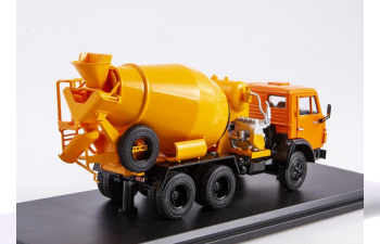 Камский грузовик 5511 автобетоносмеситель СБ-92, оранжевый