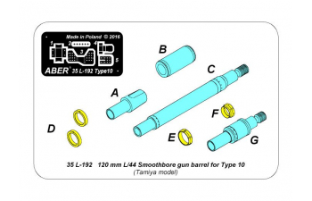 120 mm L/44 Smoothbore gun barrel forType 10 Tank