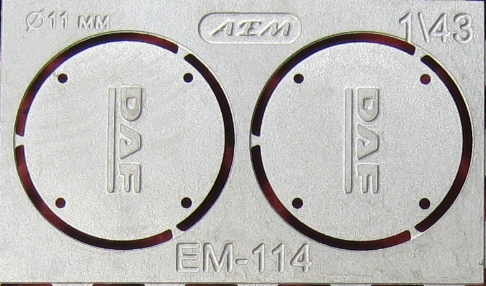 Фототравление Заглушка DAF, матовый никель