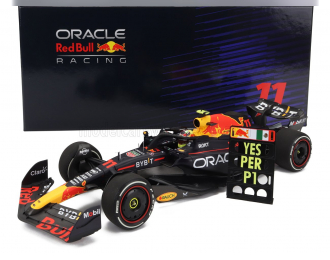 RED BULL F1 Rb19 Team Oracle Red Bull Racing N11 Winner Saudi Arabian Gp With Pit Board (2023) Sergio Perez, Matt Blue