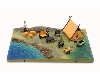 ACCESSORIES Diorama City Camp Site Whit Accessories And Figures, Various