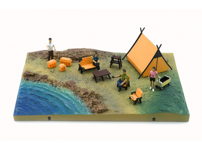 ACCESSORIES Diorama City Camp Site Whit Accessories And Figures, Various