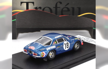 RENAULT Alpine A110 1300 №18 3rd Rally Montecarlo (1970) Jean Pierre Nicolas - Claude Roure, Blue