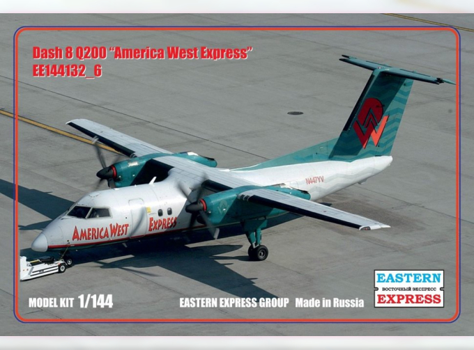 Сборная модель Пассажирский самолет Bombardier Dash 8 Q200 (American West Express)