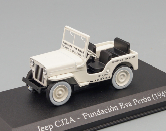 JEEP CJ2A Fundacion Eva Peron (1948), white