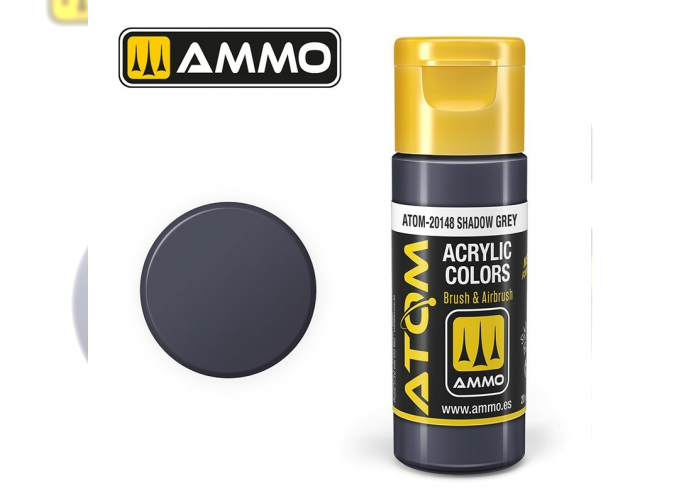 Краска акриловая ATOM COLOR Серая тень / Shadow Grey, 20мл