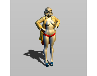 Фигура В распахнутом халате 2, окрашенная