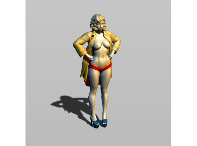 Фигура В распахнутом халате 2, окрашенная