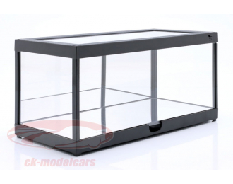 single showcase black with LED lighting and mirror for scale 1:18 Triple9, transparent / black