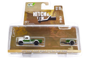 DODGE Power Wagon с прицепом на 1/4 тонны (1950), Green/White