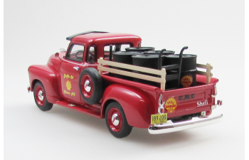 GMC Series 100 5-Window pickup (1953) - Shell gasoline delivery truck, red