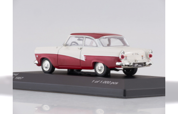 FORD TAUNUS 17M P2 De Luxe Coupе (1957), dark red/white