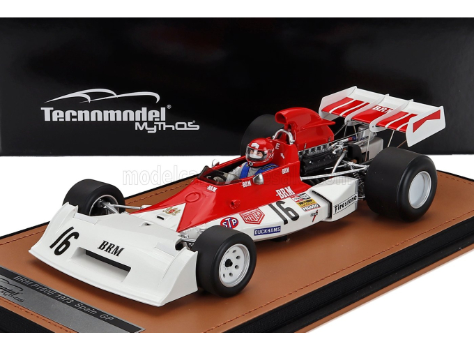 BRM F1 P160e №16 Spain Gp (with Pilot Figure) Niki Lauda (1973) , White Red