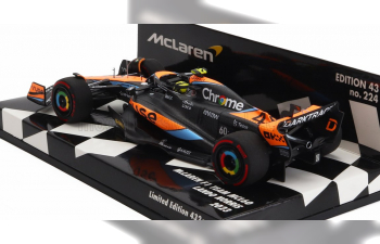 McLAREN F1 Mcl60 Team Mclaren №4 Bahrain Gp (2023) Lando Norris, Orange Blue Black