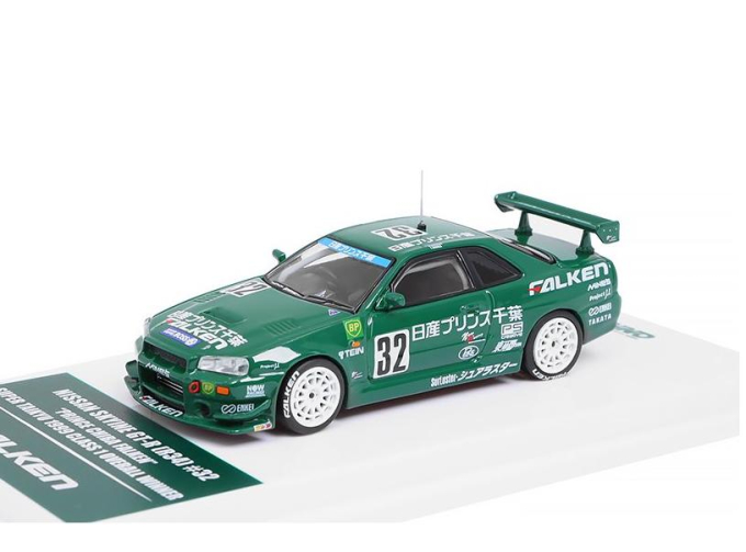 NISSAN Skyline GT-R (R34) #32 Prince Chiba Falken (1999), green