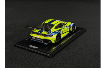 PORSCHE 911 992 Gt3 R 4.2l Team Rutronik Racing №97 24h Spa (2024) Dustin Blattner - Richard Robichon - Dennis Marschall - Loek Hartog, Yellow Blue