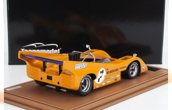 McLAREN M8d Can-am №7 Winner Road America (1970) Peter Gethin - Con Vetrina - With Showcase, Orange