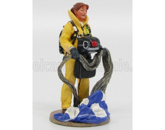 Фигурка женщины-пожарного VIGILI DEL FUOCO Vigilessa Del Fuoco Americana Paracadutista (2003) - Woman Fire, Yellow