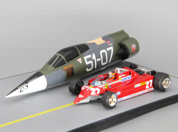 FERRARI 126CK / F-104 Starfighter, Aeroporto Istrana Treviso "Gilles Villeneuve DUEL" (1981), red / green