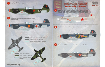 Декаль Victory aces regiment "Normandiy-Nieman"