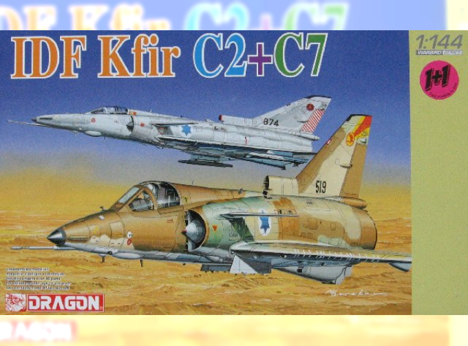 Сборная модель Самолет Idf Kfir C2+C7 (Twin Pack)