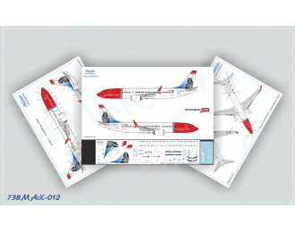 Декаль на самолет Boeing 737-8 MAX Norwegian (Benjamin Franklin)