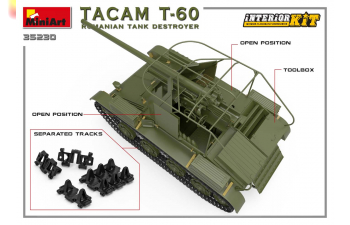 Сборная модель Танк TACAM T-60 ROMANIAN TANK DESTROYER. INTERIOR KIT