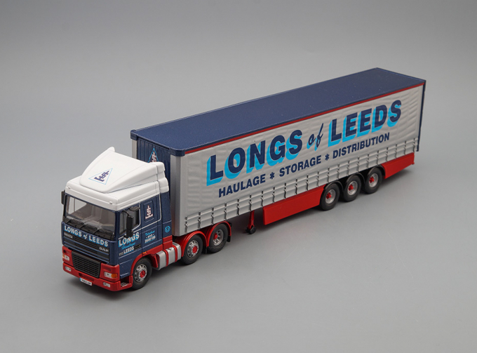 DAF XF Space Cab Curtainside - J Long & Sons (Haulage), blue / silver