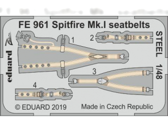 Фототравление Spitfire Mk. I стальные ремни