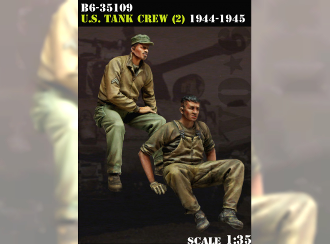 Экипаж танка США (2) 1944-45 (Для конверсии в М4А3E8 Ярость от Fury Models, арт. 35060)