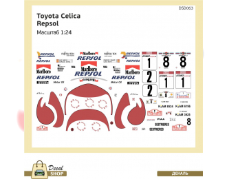 Набор декалей Ралли Toyota Celica Repsol