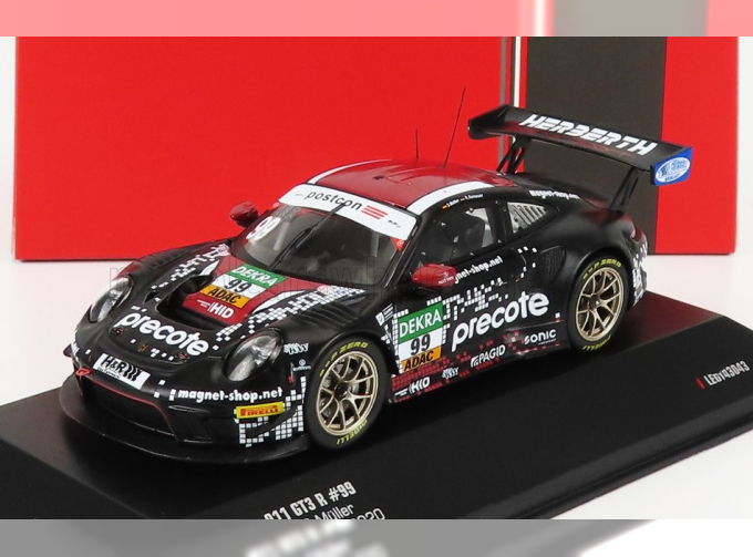 PORSCHE 911 991-2 Gt3 R Precote Herbert Motorsport Team N99 Adac Gt Masters (2020) S.Muller - R.Renauer, Black Red