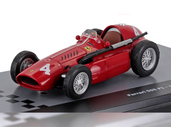 FERRARI F1 555 №4 Season (1955) Eugenio Castellotti - Con Vetrina - With Showcase, Red