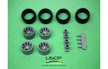 Комплект колес (16 дюймов) XXR 522 с резиной (стенс) для Tamiya Aoshima Hasegawa