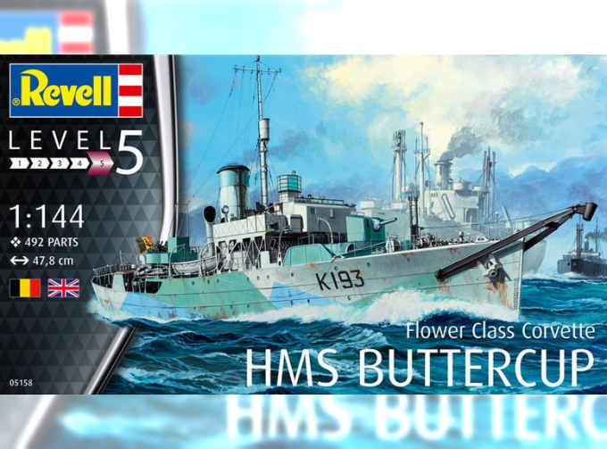 Сборная модель Британский корвет HMS Buttercup (тип «Flower»)