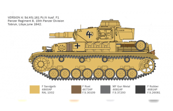 Сборная модель Pz.Kpfw.IV F1/F2/G With Afrika Korps Infantry