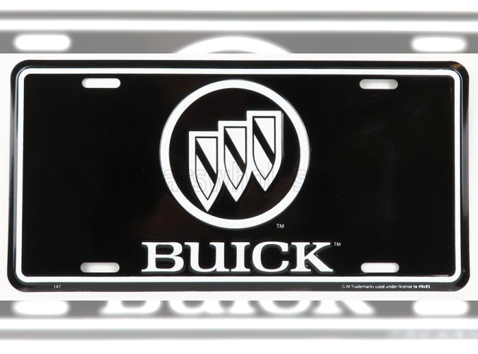 ACCESSORIES Funny Metal Plate - Buick, Black