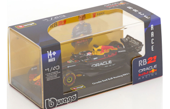 RED BULL F1 Rb21 Team Oracle Red Bull Racing №1 Season (2025) Max Verstappen - With Pilot And Showcase, Blue Yellow Red