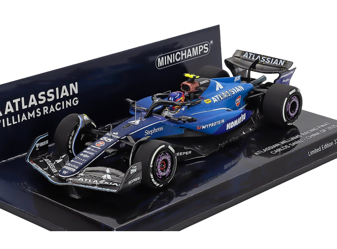 WILLIAMS F1  Fw47 Team Williams Atlassian Racing №55 China Gp (2025) Carlos Sainz, Blue Black