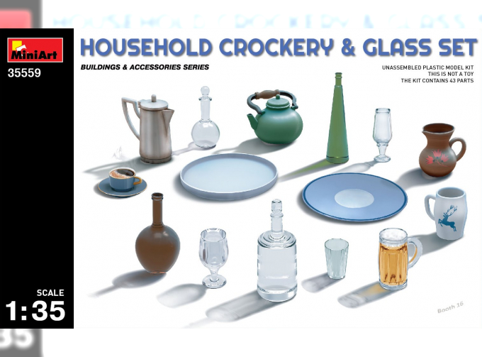 Сборная модель Аксессуары HOUSEHOLD CROCKERY & GLASS SET