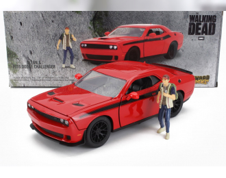 DODGE Challenger With Walking Dead Glenn Figure (2015), Red Black