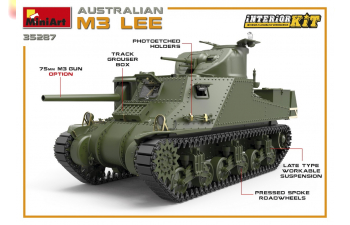 Сборная модель Австралийский М3 «Ли» (с интерьером)