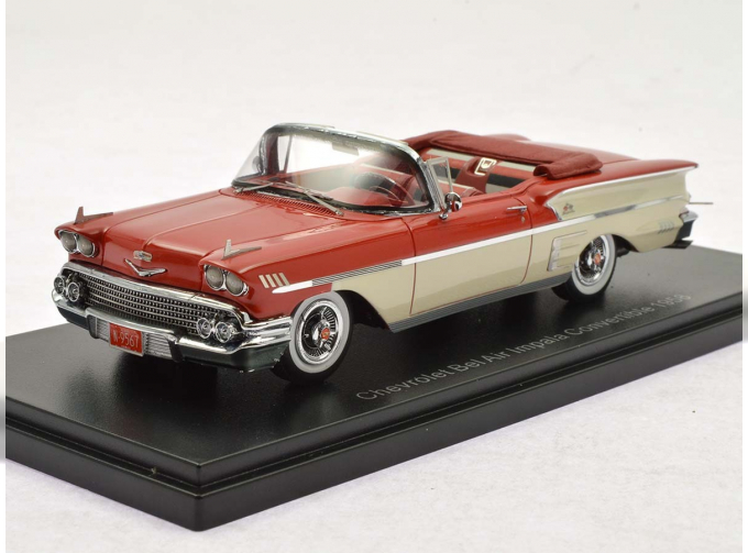 CHEVROLET Bel Air Impala Convertible 1958 Red/White