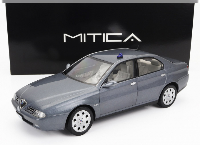 ALFA ROMEO 166 2.4 Jtd (with Decals Comando Esercito Italiano E Civile) (1998) – (lampeggiante Applicabile Con Biadesivo - Flashing Light With Double-sided Tape), Nettuno Grey Met